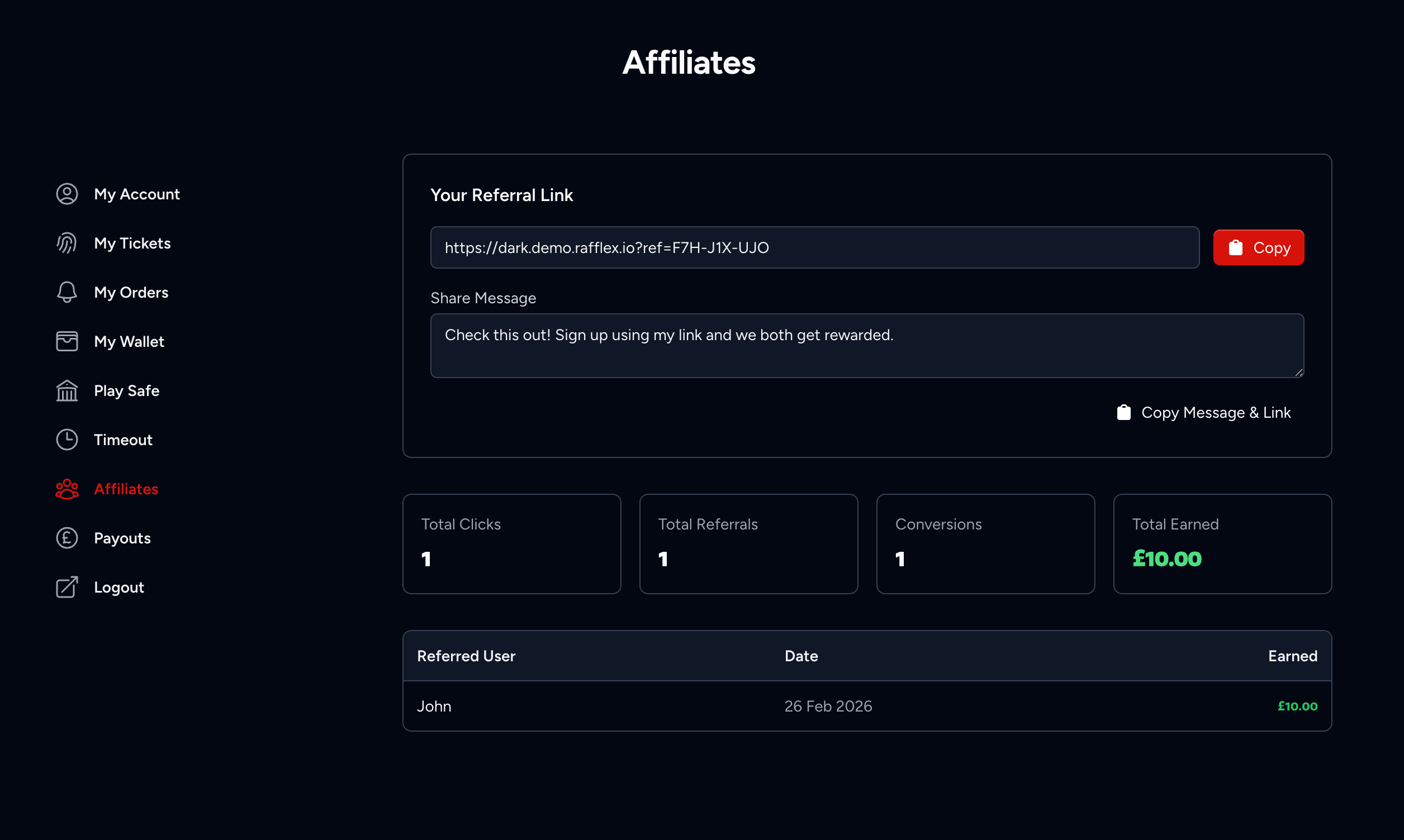 Affiliate & Referral Programme